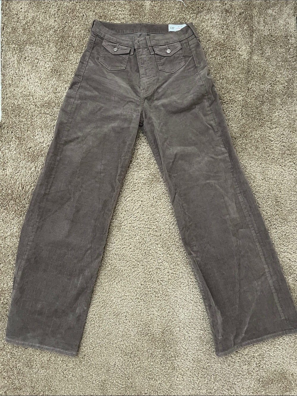 Women’s Brown Corduroy Straight-Leg Pants